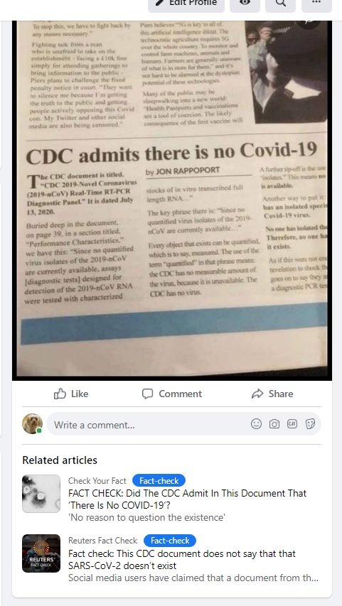 Facebook claiming no reason to dispute covid19.jpg