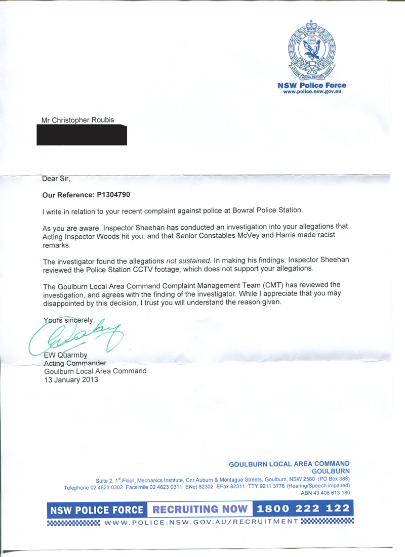NSW Police anti semitic assault rejection letter.jpg