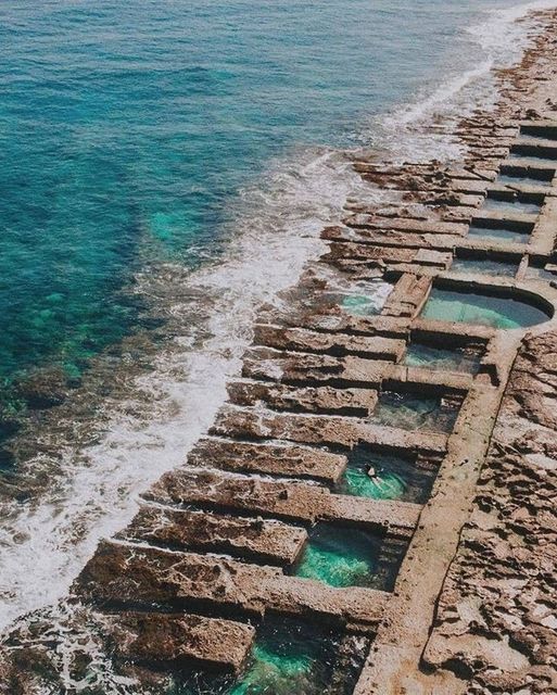 Roman tidal baths in Malta - still at sea level after thousands of year.jpg